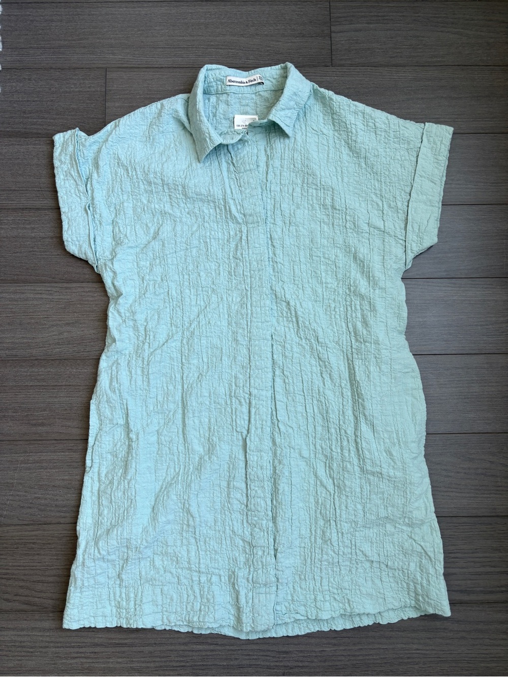 Abercrombie & Fitch Light Blue Mini Shirt Dress/Cover Up (size XXS)